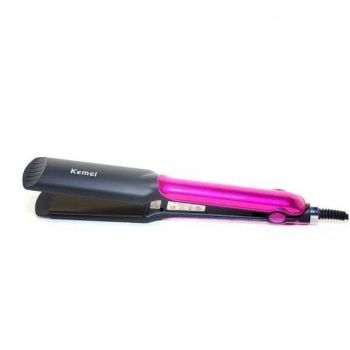 Kemei Pink And Black Professional Hair Straightener KM-531